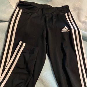 ADIDAS - black striped leggings